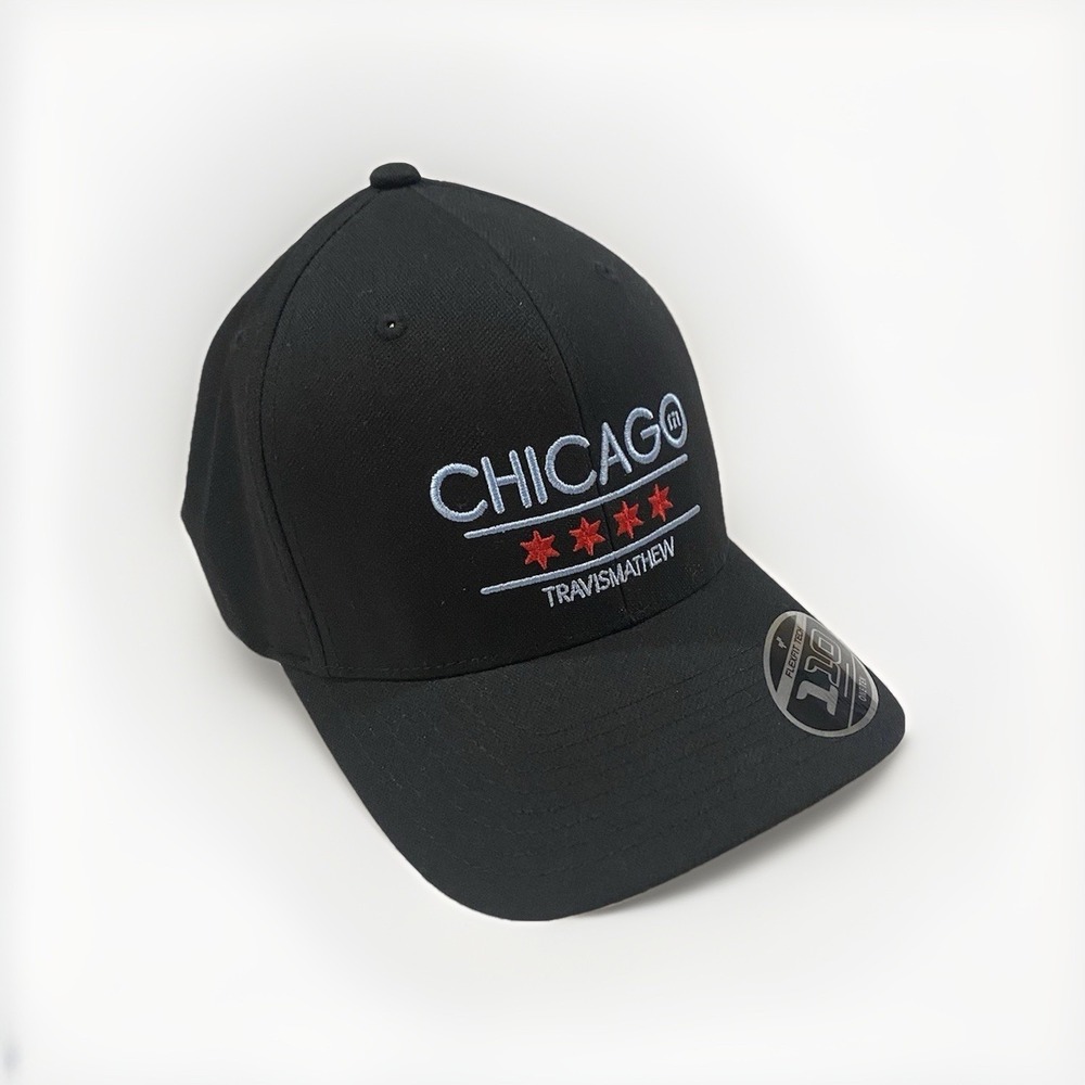 Travis Mathew Southside 2.0 Chicago Golf Snapback Hat Black  Mens NEW 35$ MSRP